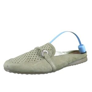 Dexflex Women Perf Horsebit Mules Brown Fabric Sz 8.5 Medium Used 2025